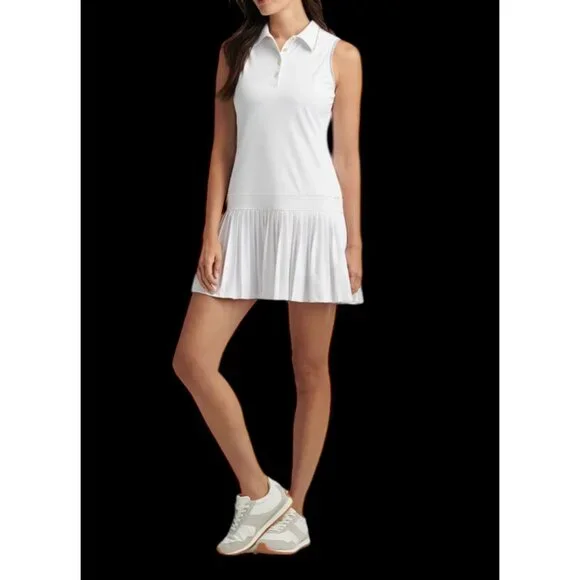 Peter Millar | Dresses | Peter Millar Mckane Drop Waist Pleated Dress White  Size L New | Poshmark
